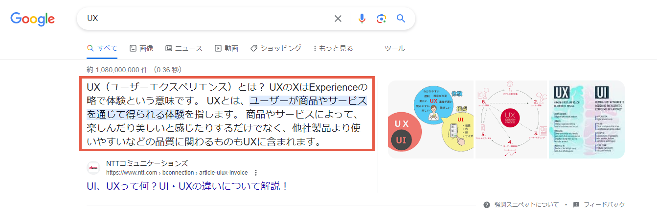 UX（ユーザーエクスペリエンス）とは？について書かれた抜粋文